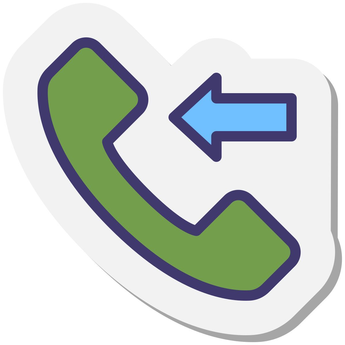 stickers style eingehender anruf icon