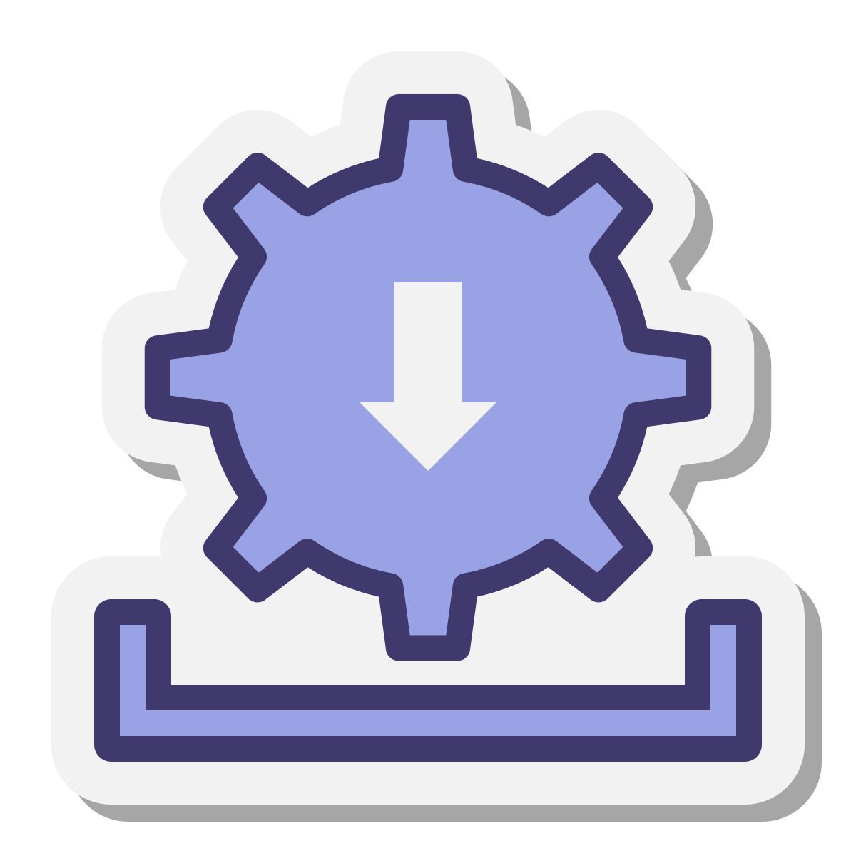 stickers style installazione degli aggiornamenti icon