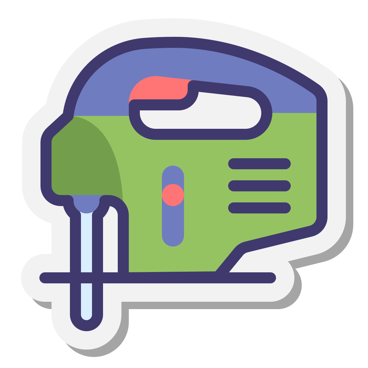 stickers style jigsaw icon
