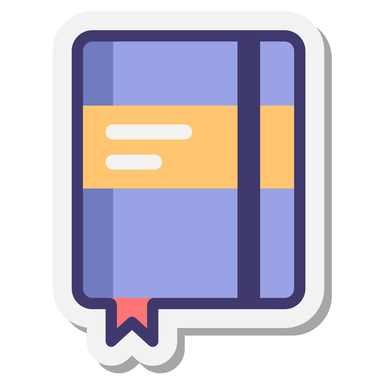 stickers style notebook icon