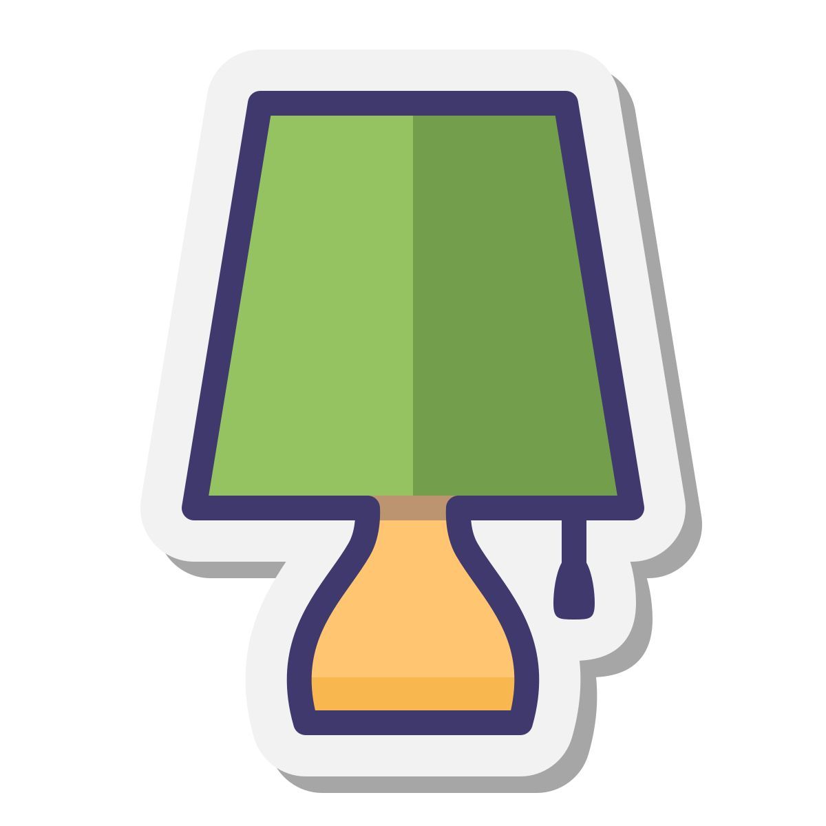 stickers style lampe icon