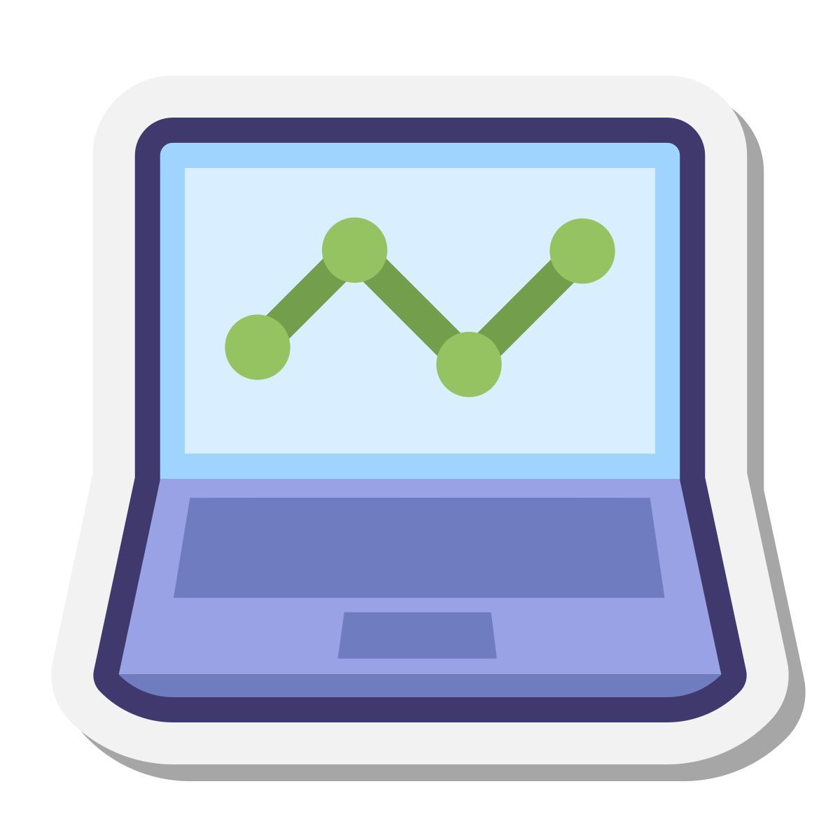 stickers style laptop analyse icon