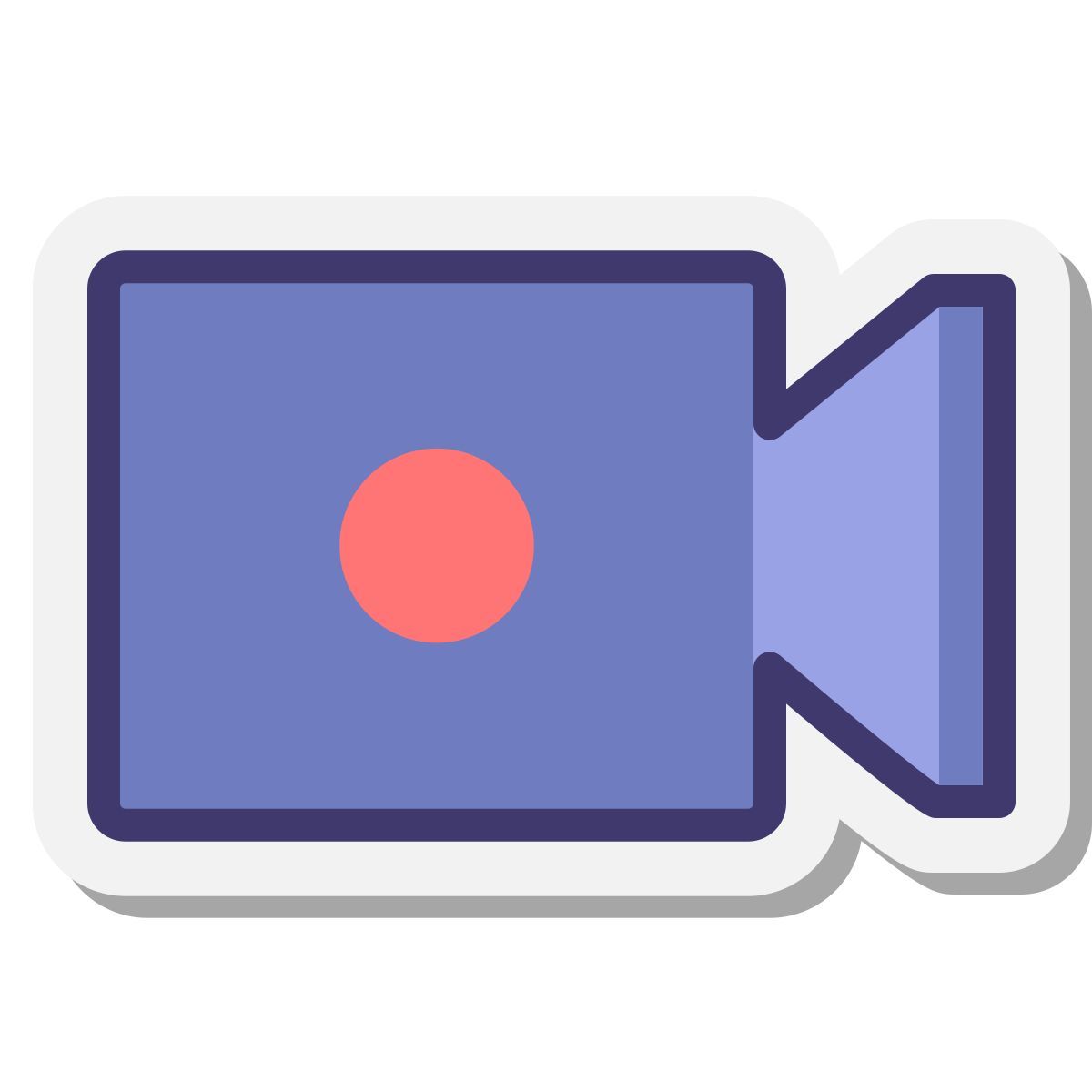 stickers style 라이브 비디오 온 icon