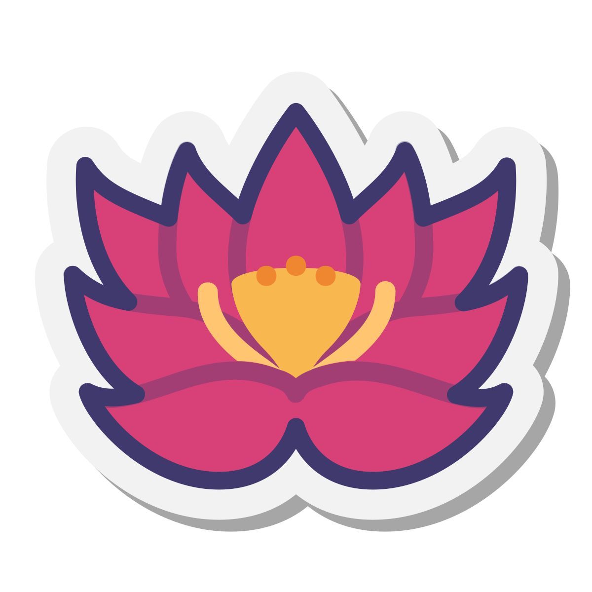 stickers style lotus icon