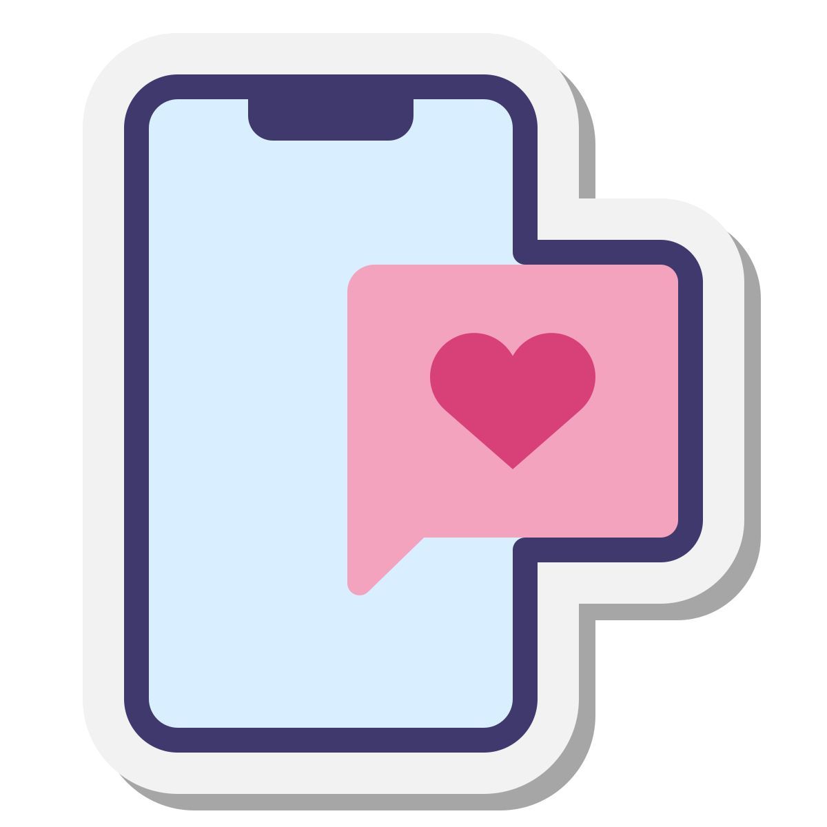 stickers style mensaje de amor icon