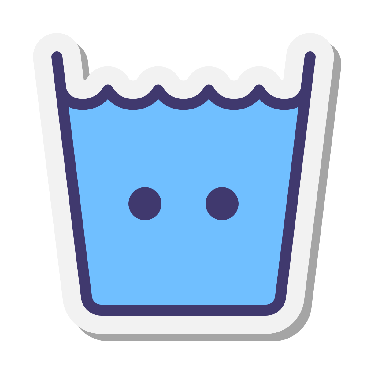 stickers style machine wash warm icon