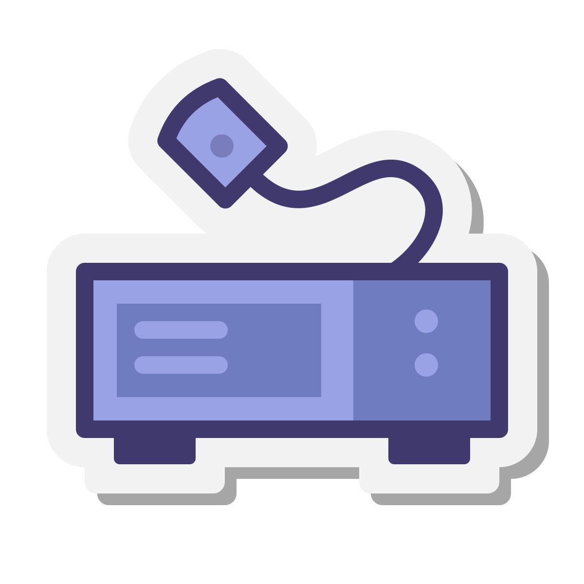 stickers style funkgerät icon