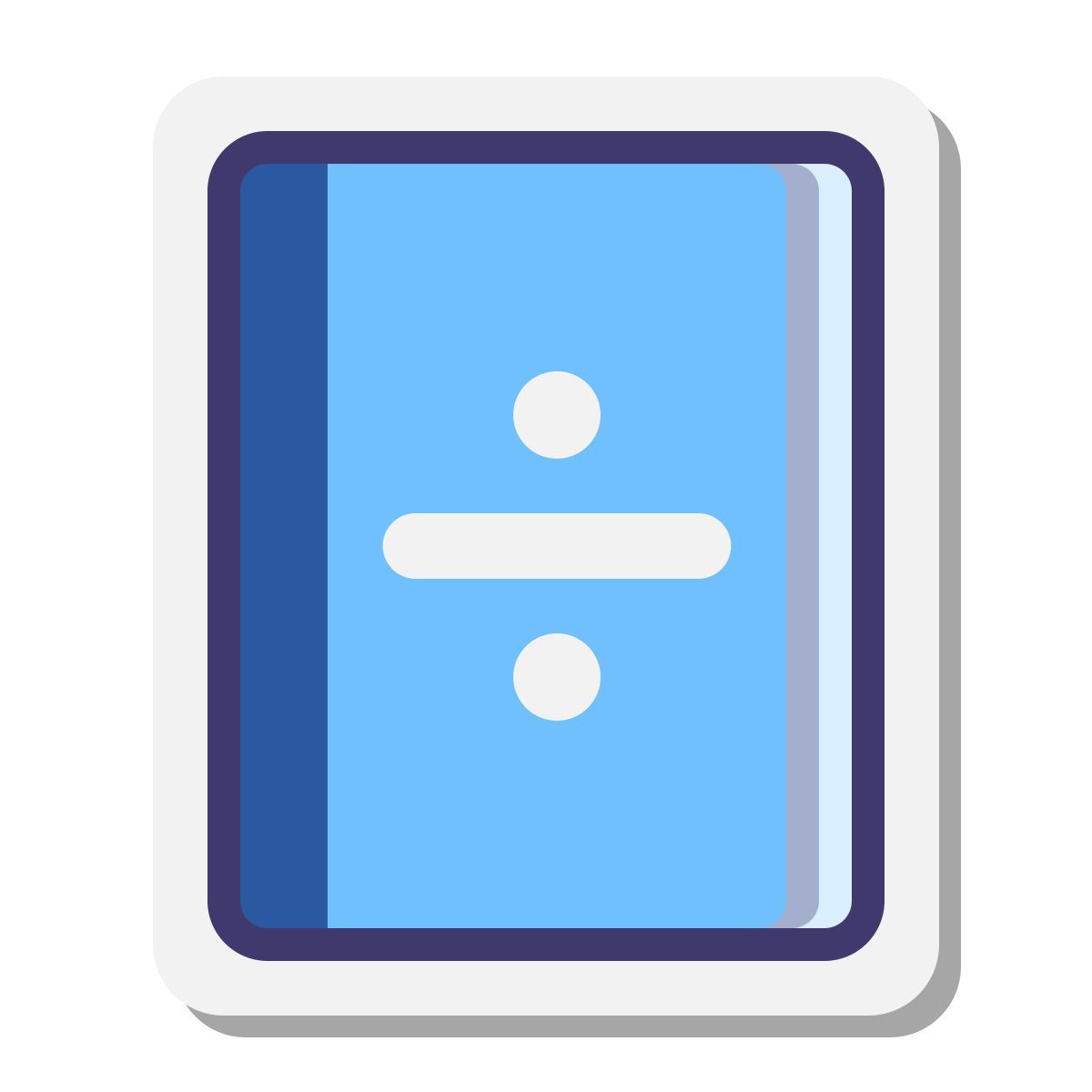 stickers style libro de matemáticas icon