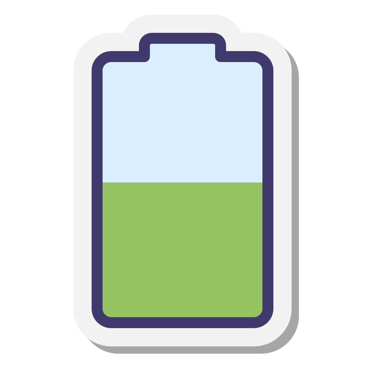 stickers style 半充电电池 icon