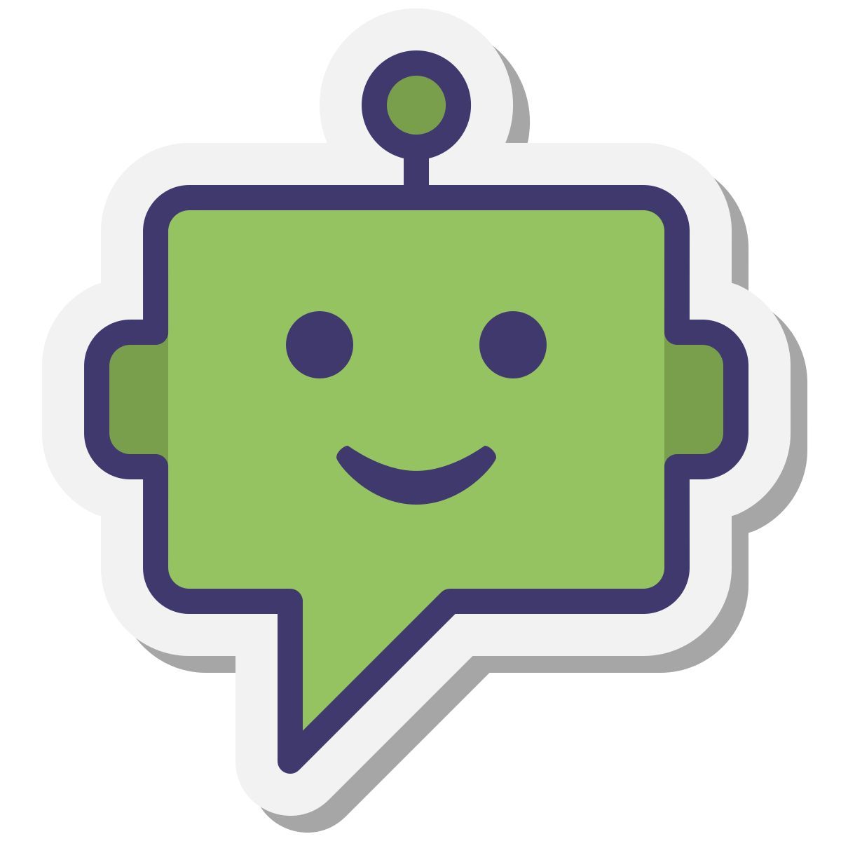 stickers style message bot icon