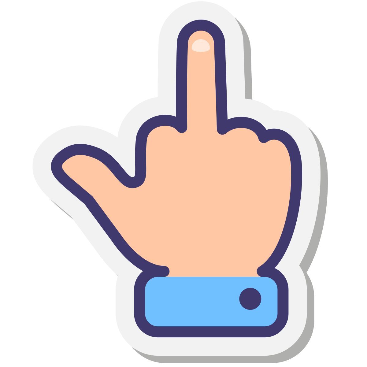 stickers style dito medio icon