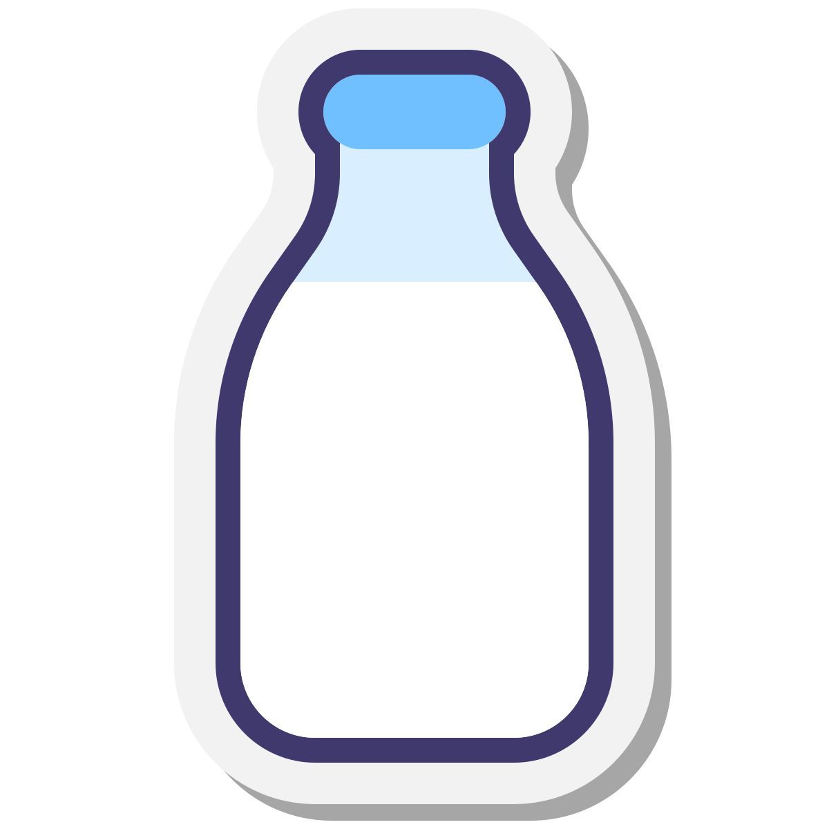 stickers style bouteille de lait icon