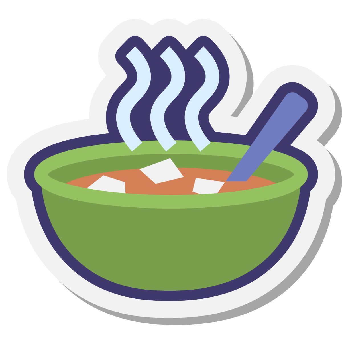 stickers style 味噌汤 icon