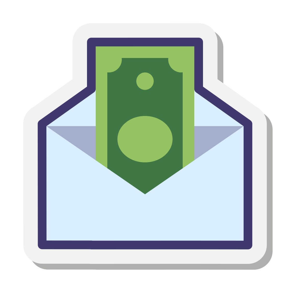 stickers style überweisung icon