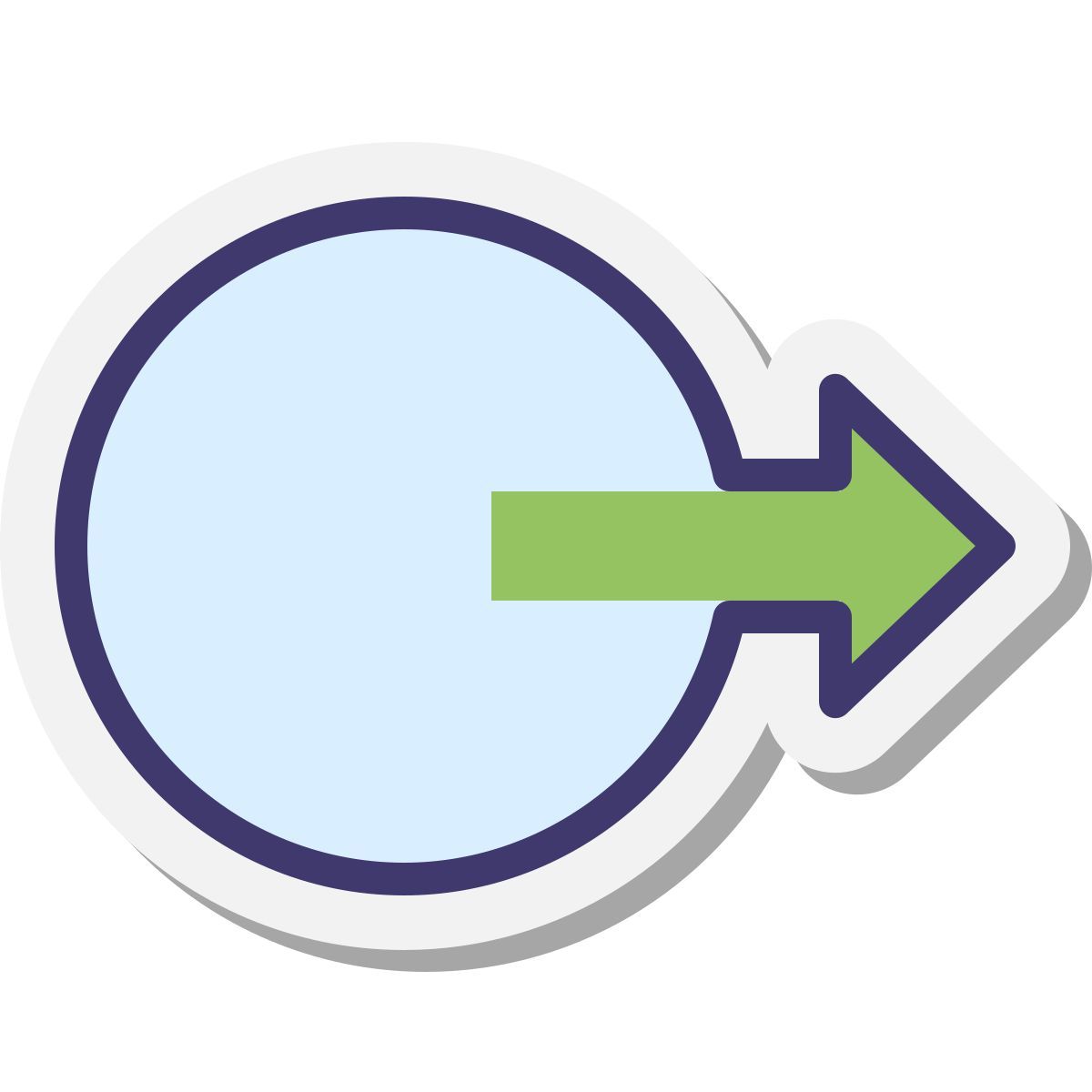 stickers style déplacer vers la droite icon