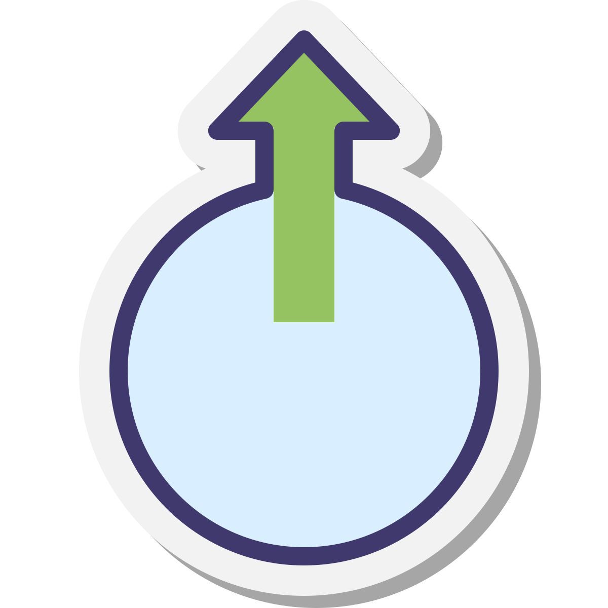 stickers style subir icon