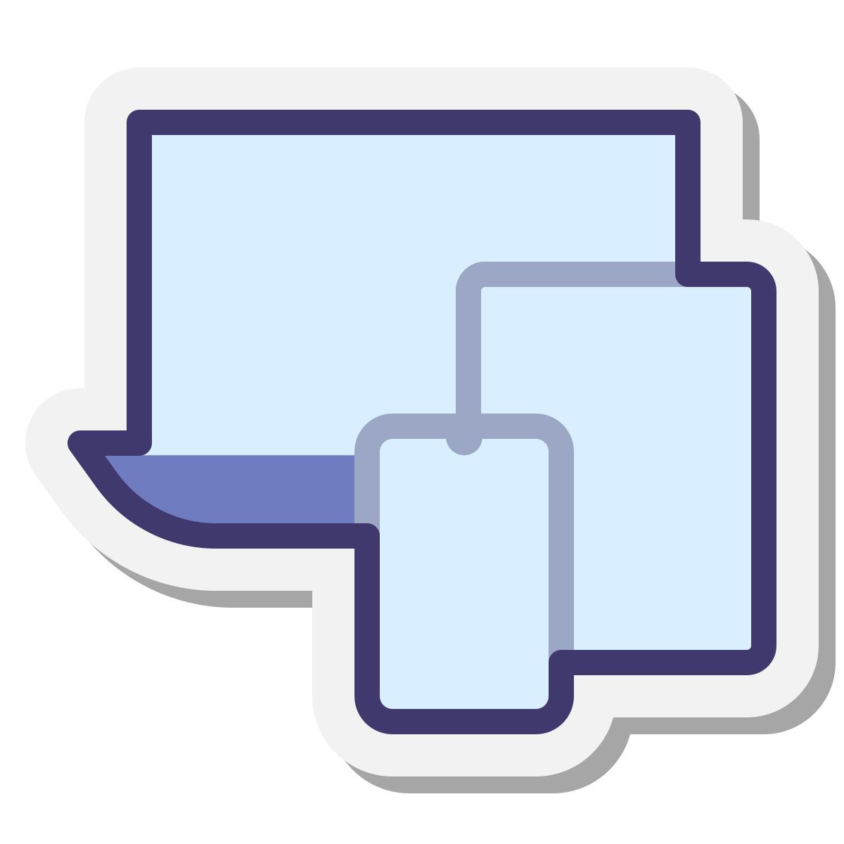 stickers style mehrere geräte icon