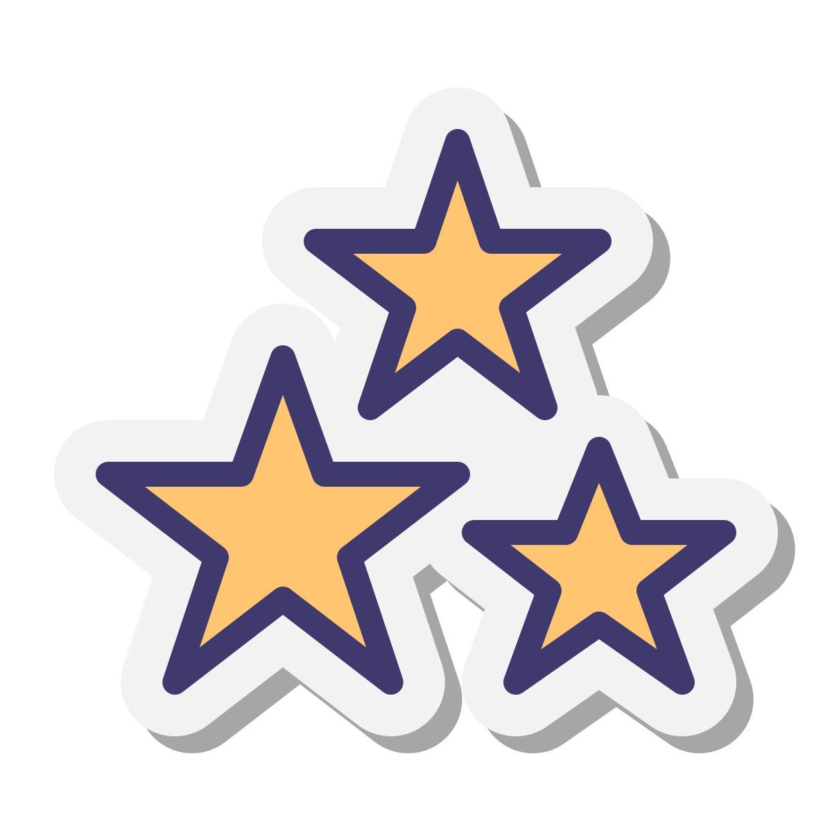 stickers style estrellas múltiples icon