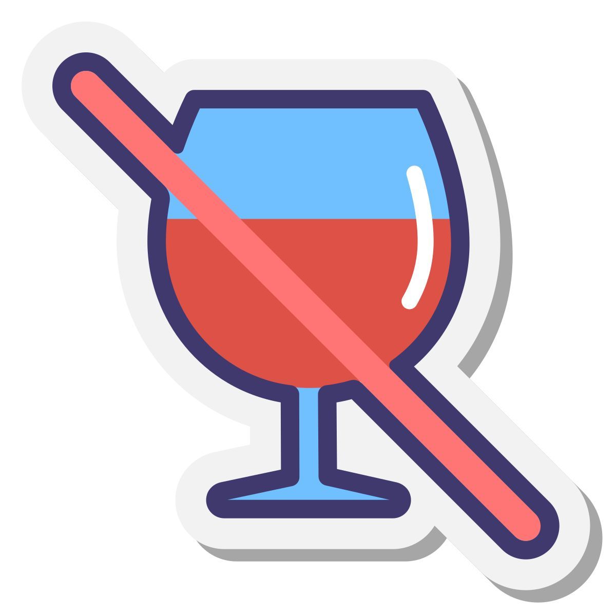 stickers style sem álcool icon