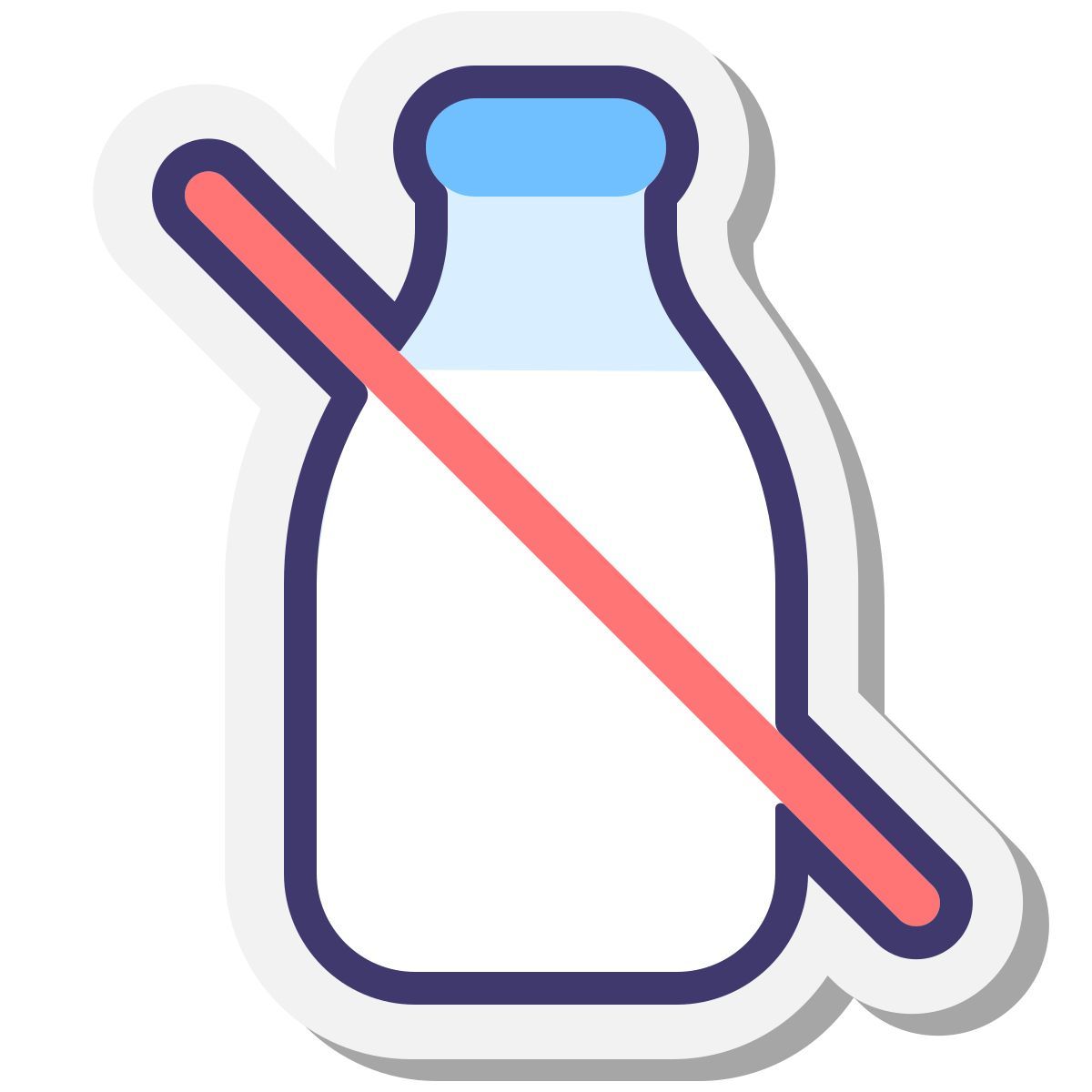 stickers style sin leche icon