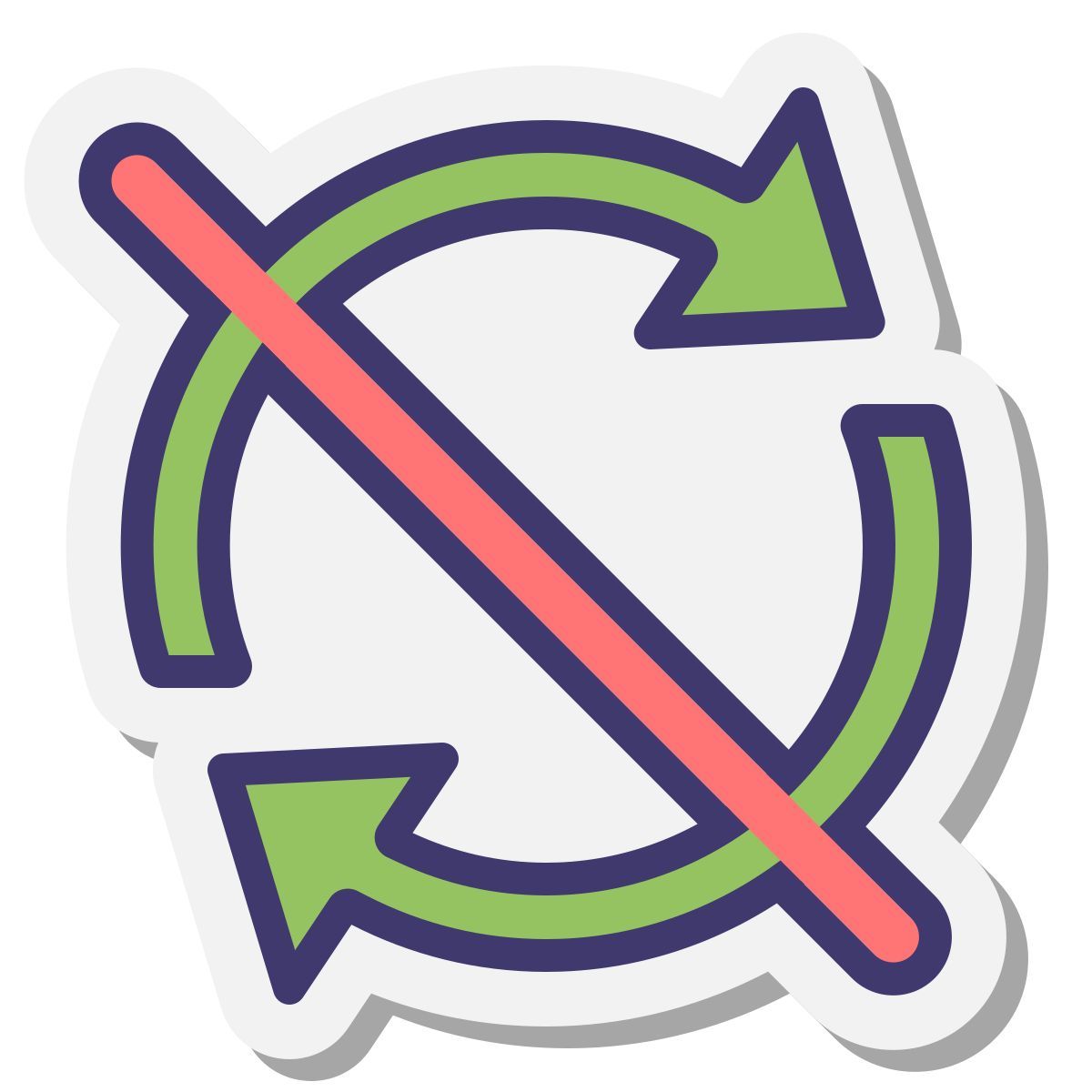 stickers style sin sincronización icon