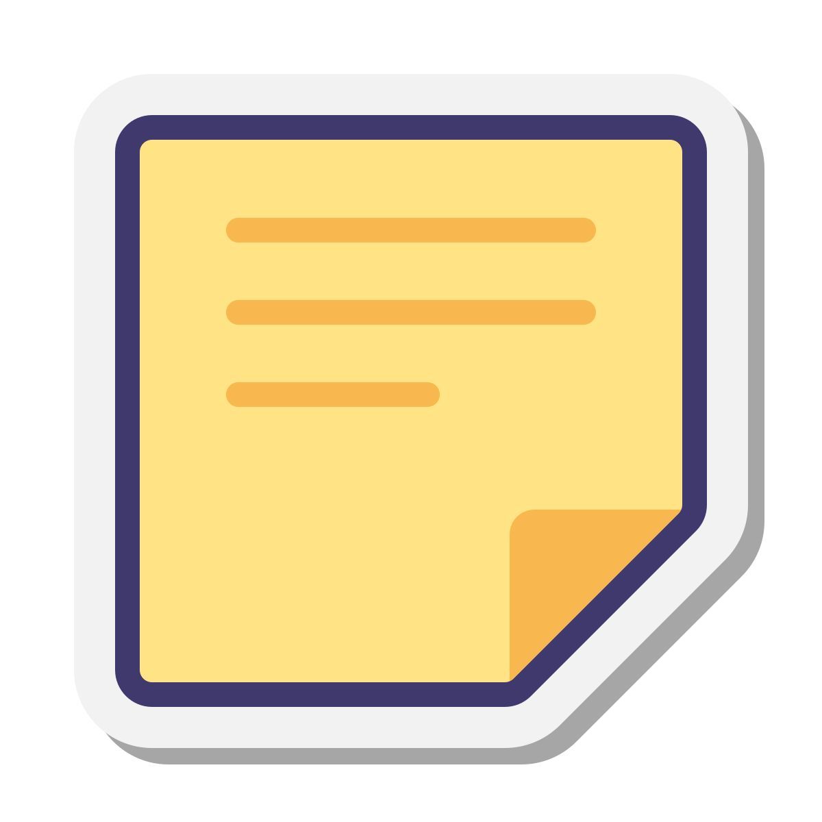 stickers style 노트 icon