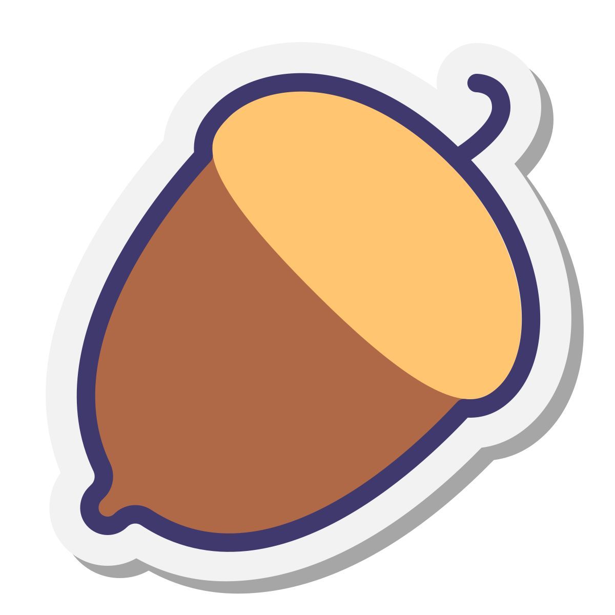 stickers style nuez icon