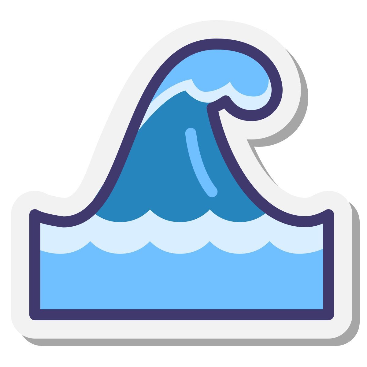 stickers style ola del océano icon