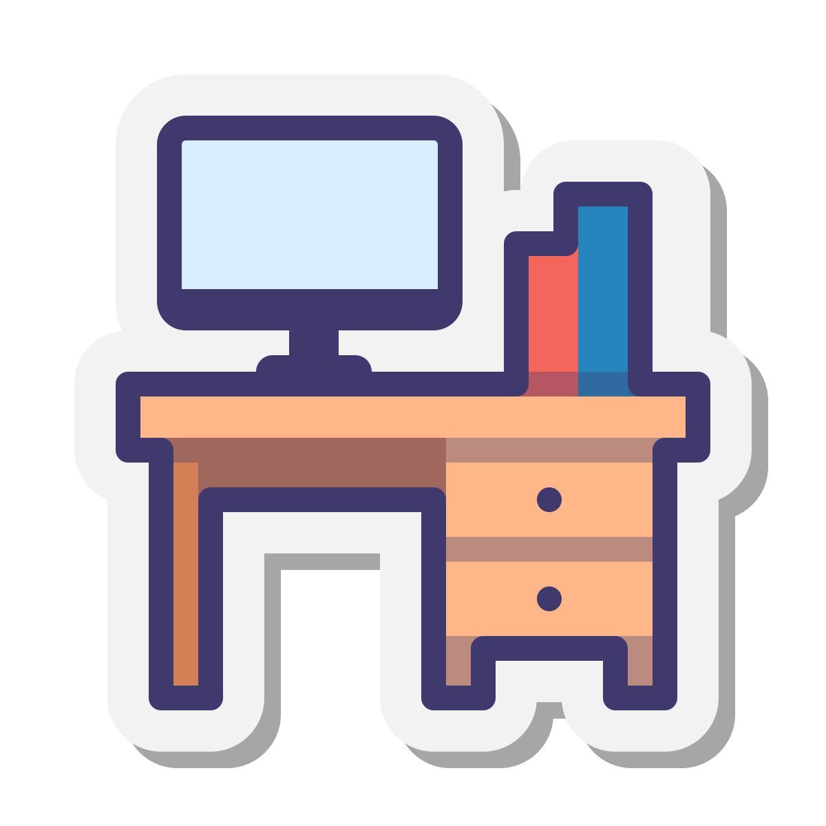 stickers style ufficio icon