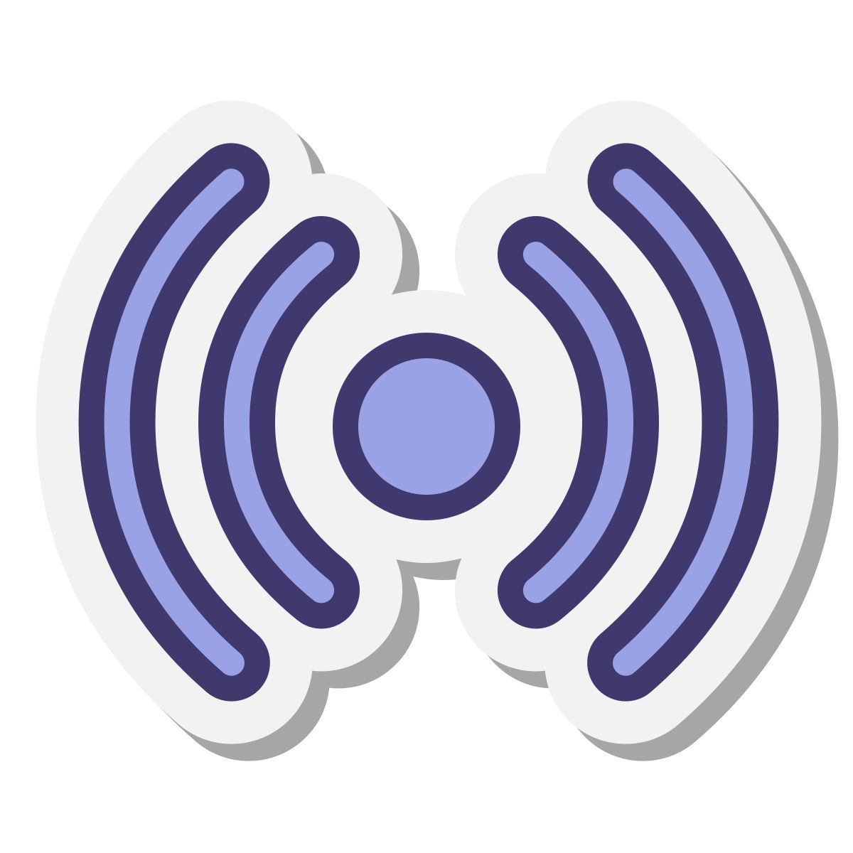 stickers style collegato icon