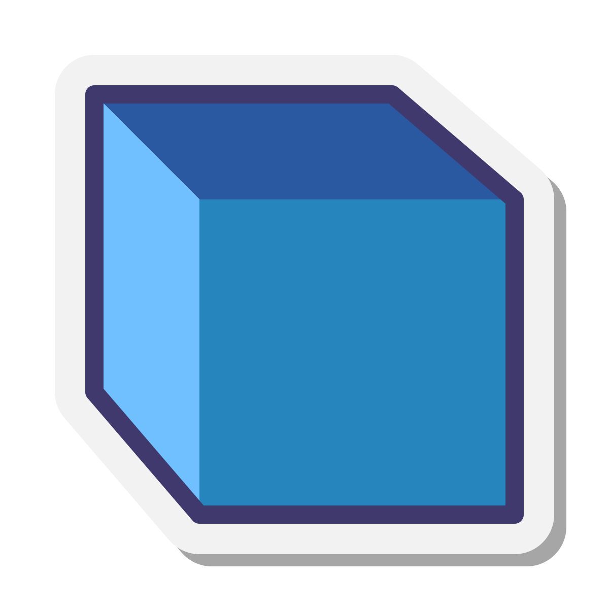 stickers style 3d 큐브 icon