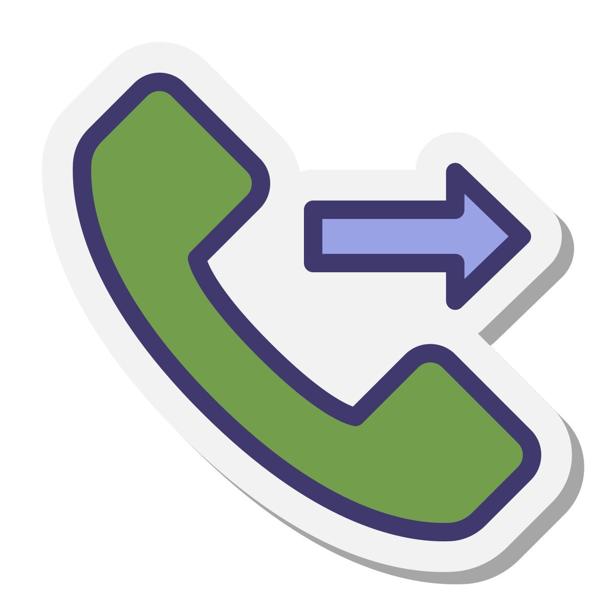 stickers style 打出电话 icon