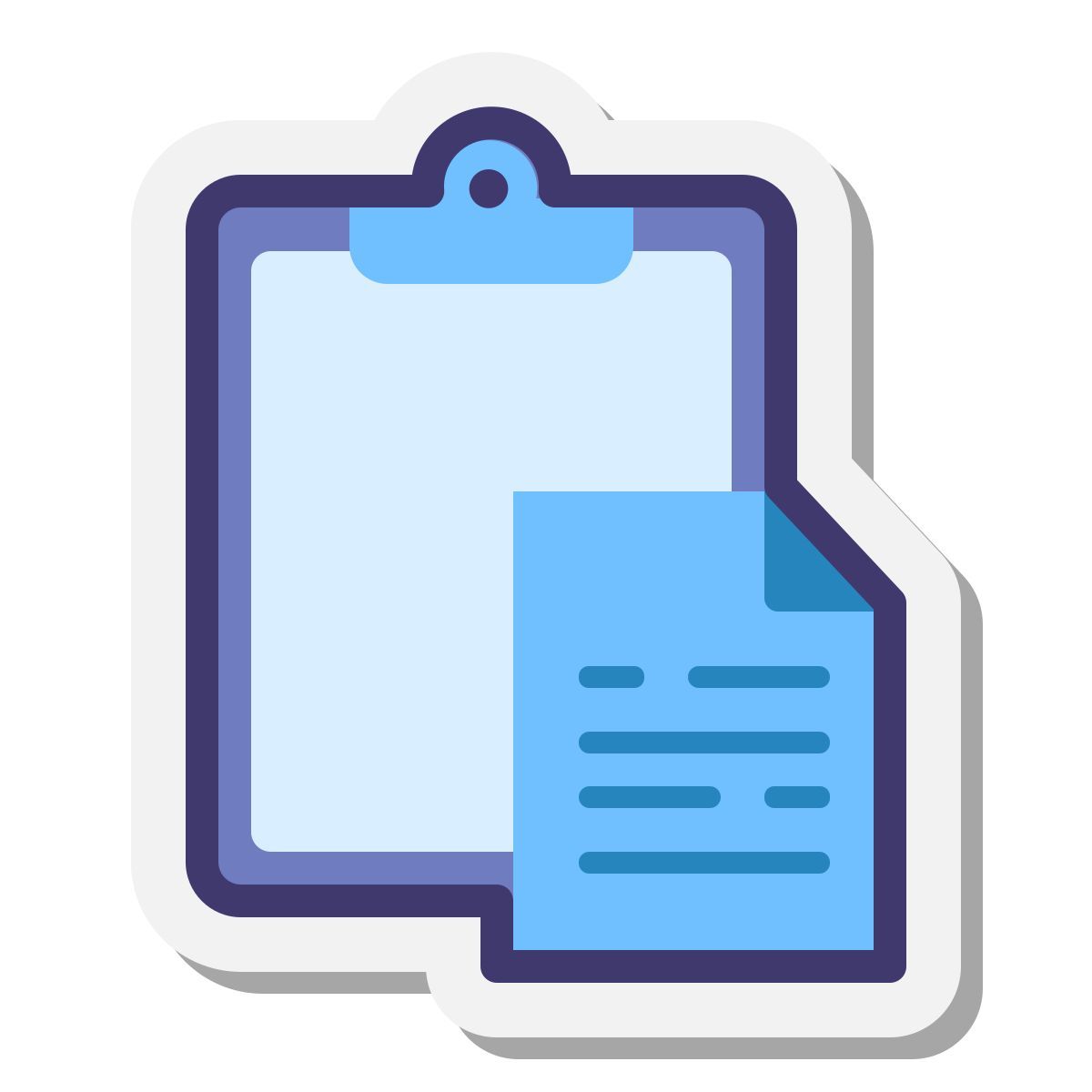 stickers style paste icon