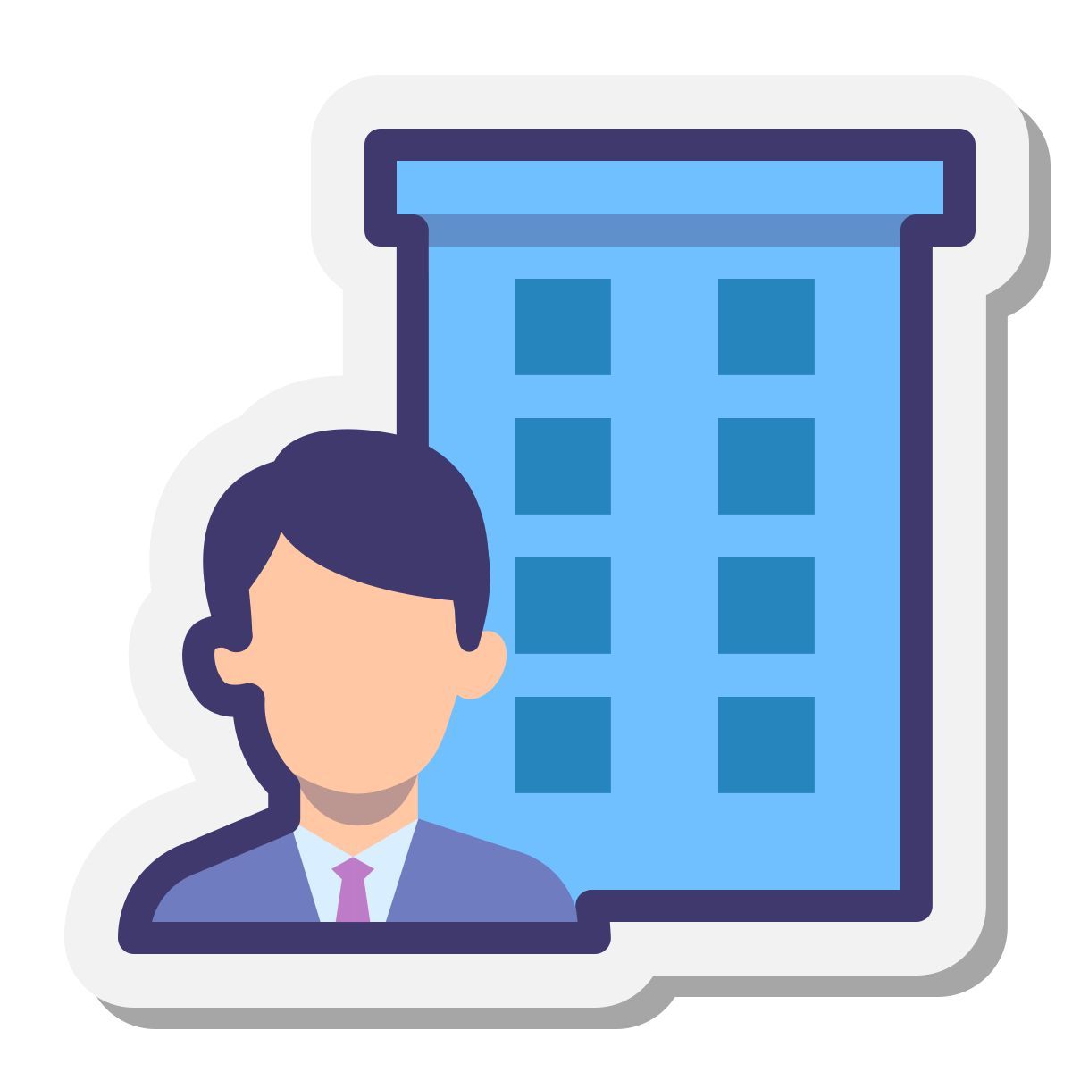 stickers style festanstellung icon