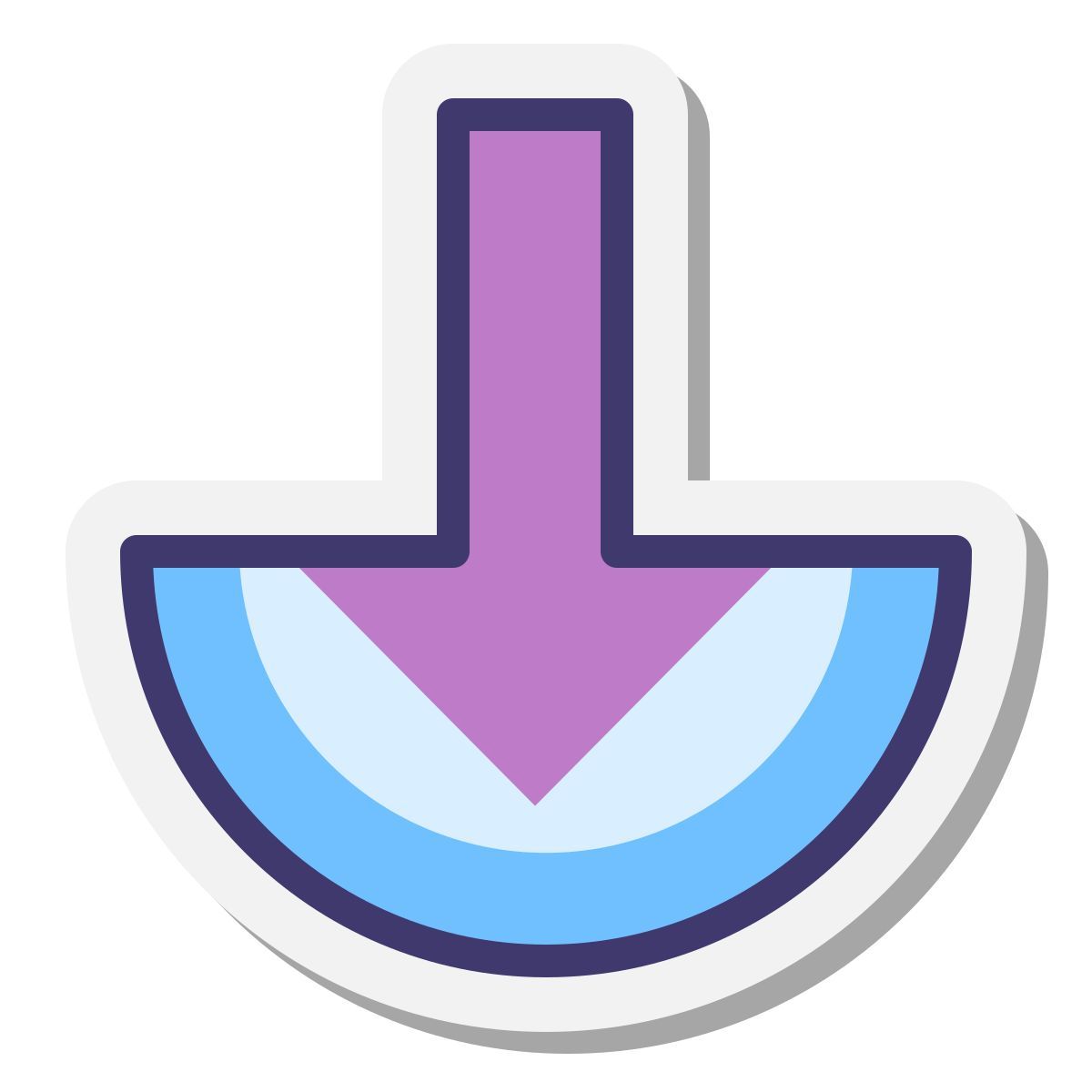 stickers style play for work icon