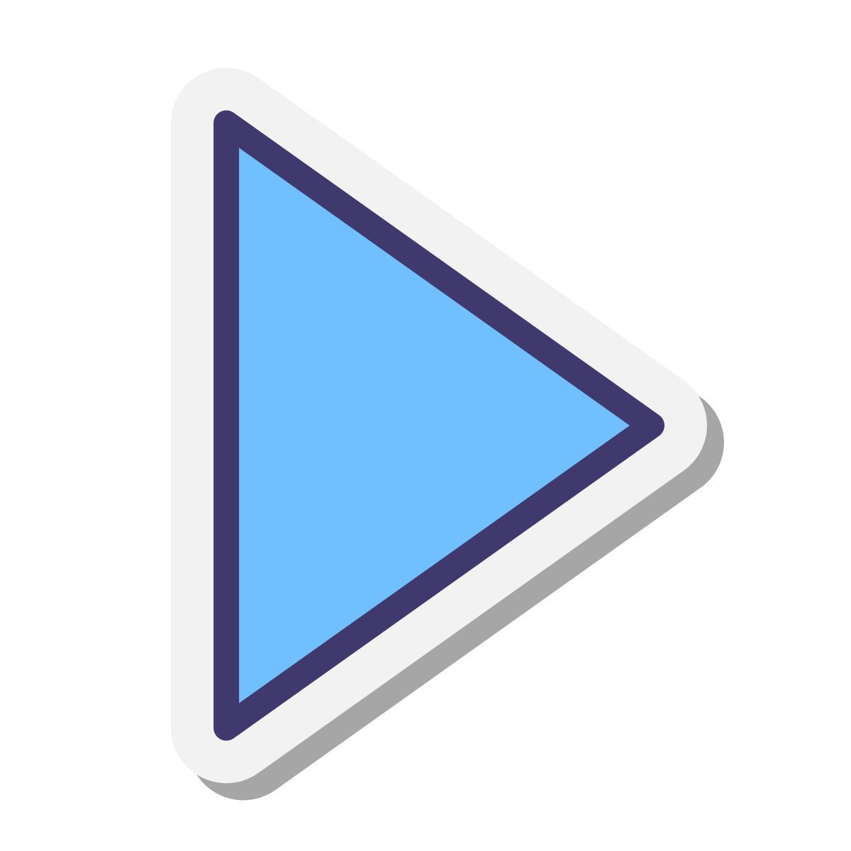 stickers style play icon