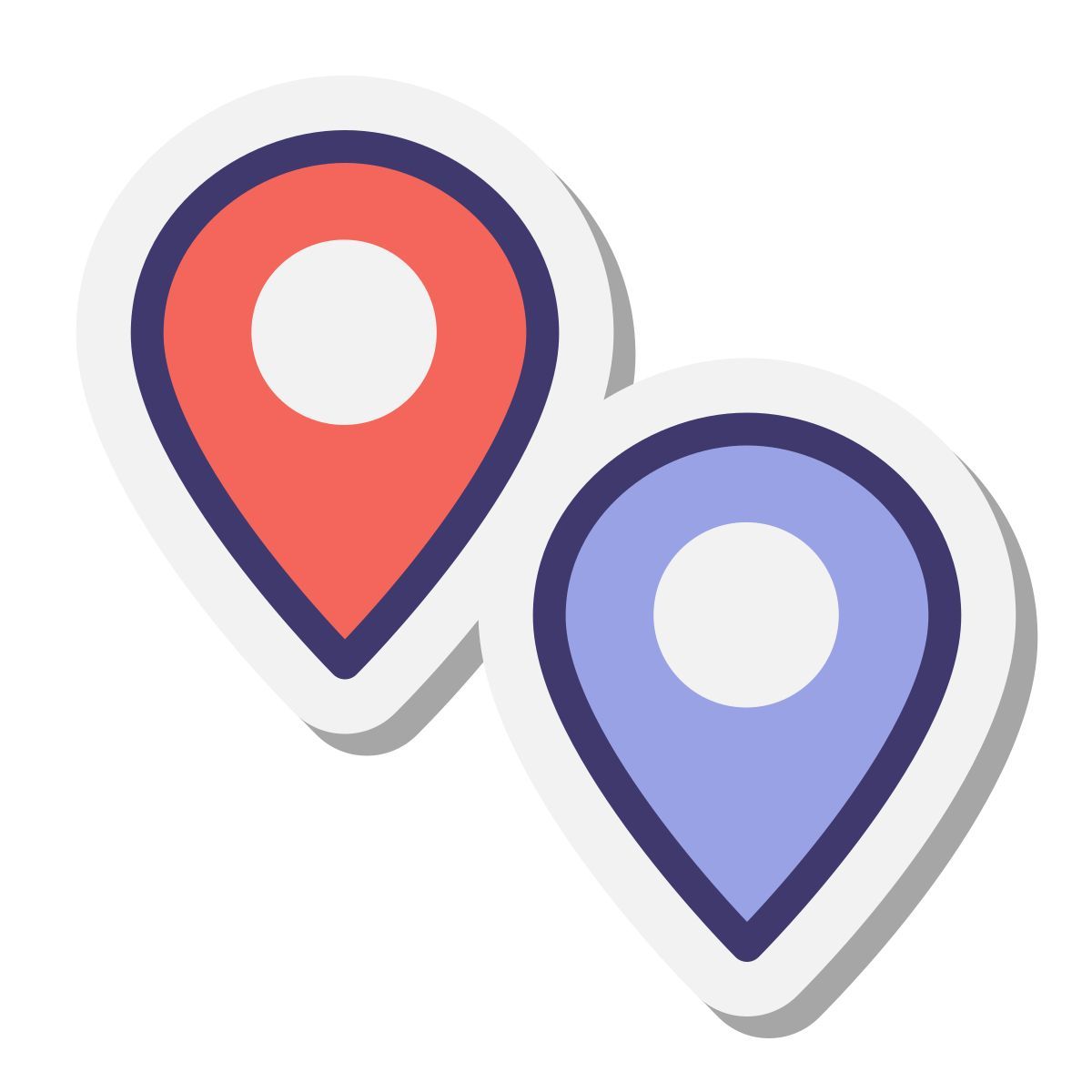 stickers style points d'intérêts icon