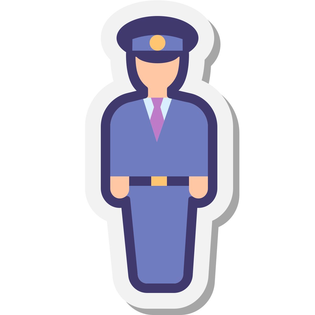 stickers style 경찰관 icon