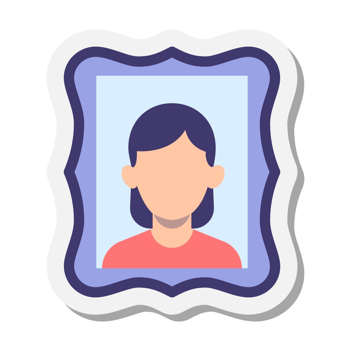 stickers style retrato icon