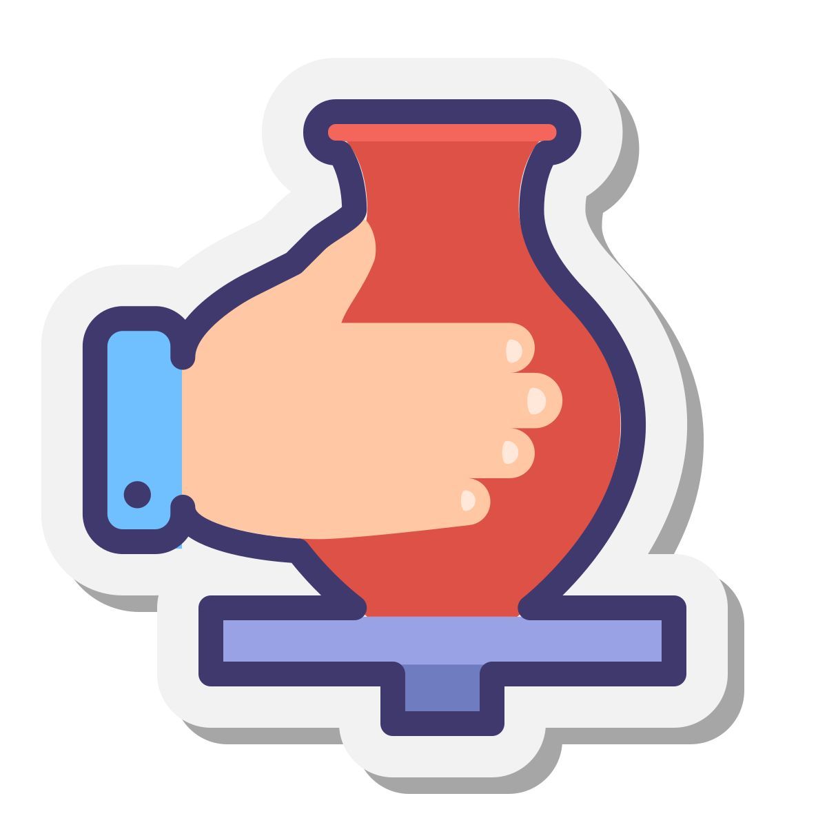 stickers style tornio da vasaio icon