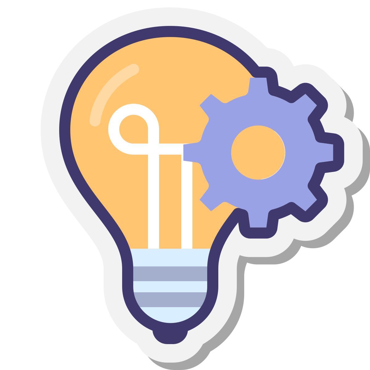 stickers style project management icon