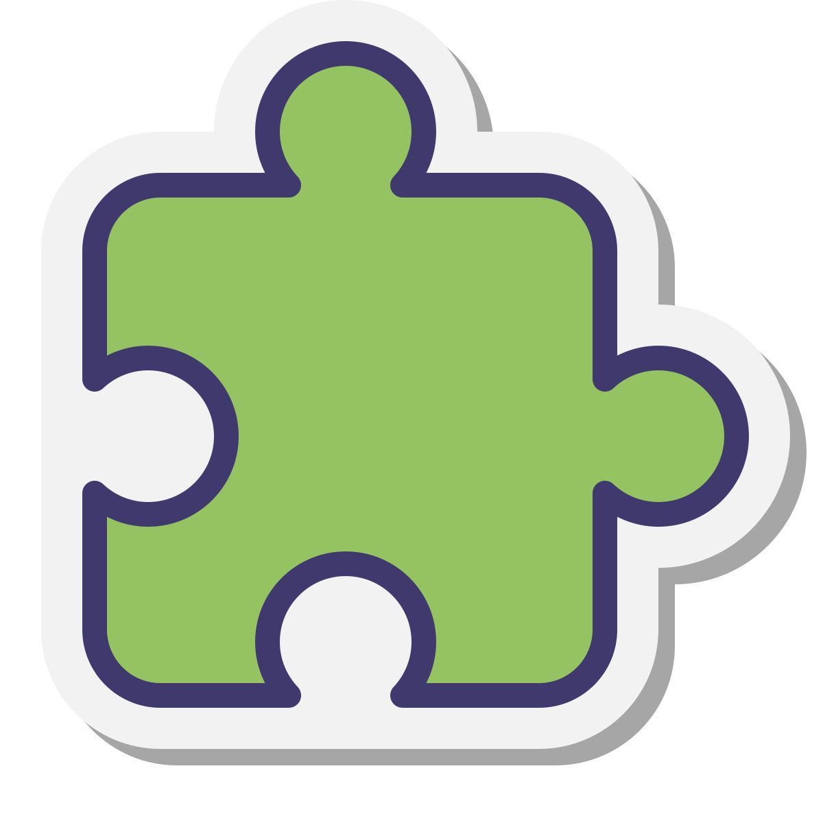 stickers style puzzle icon