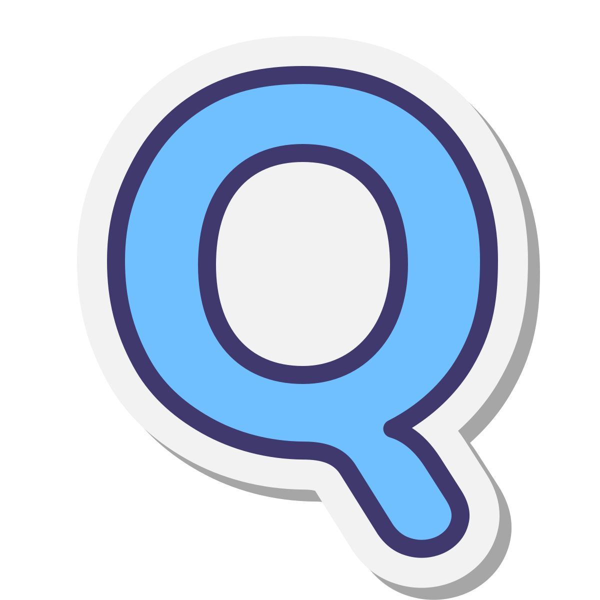 stickers style q icon