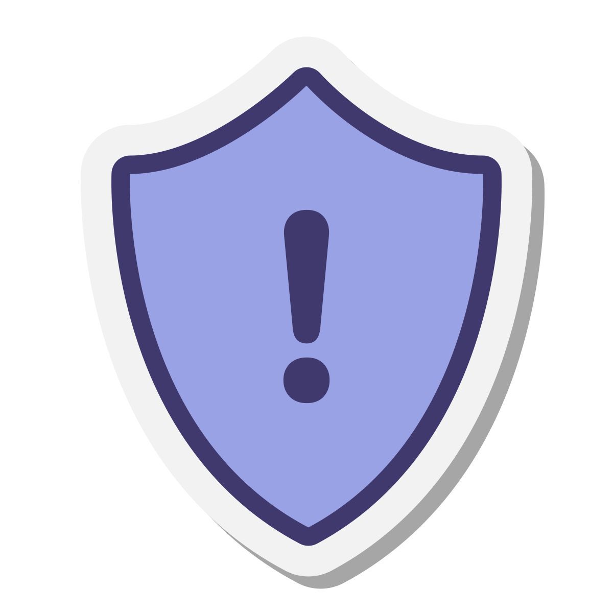 stickers style 질문 방패 icon