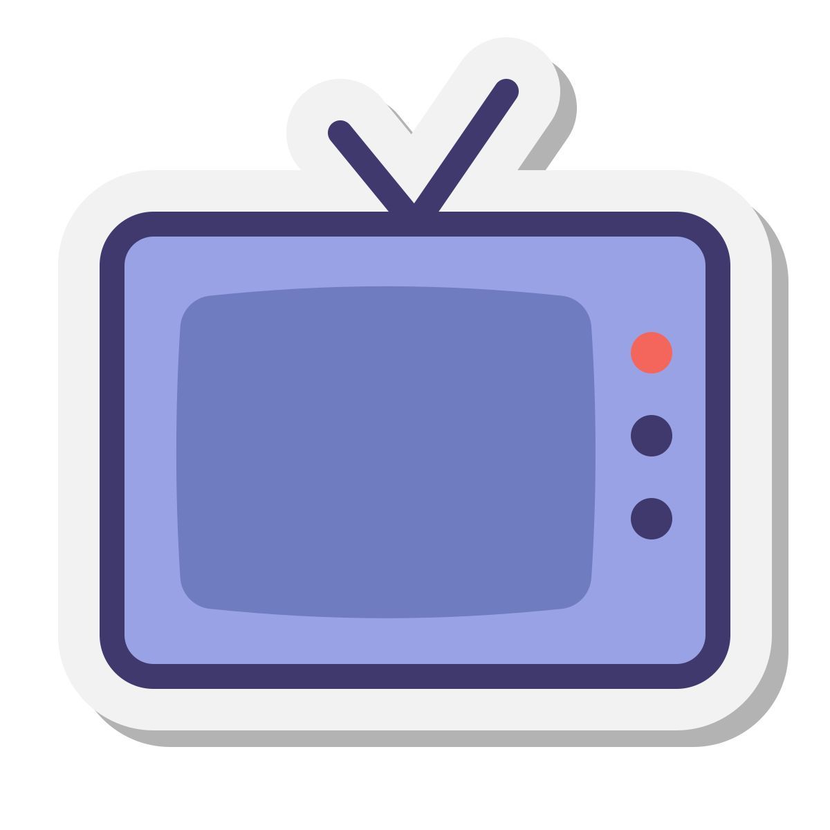 stickers style retro tv icon