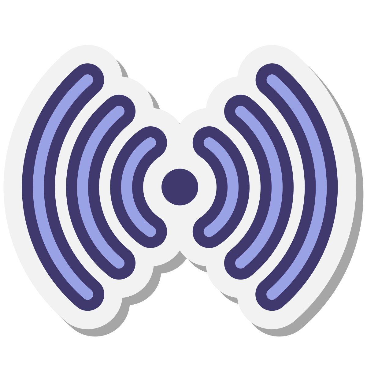 stickers style segnale rfid icon