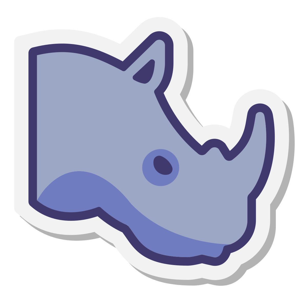 stickers style nashorn icon