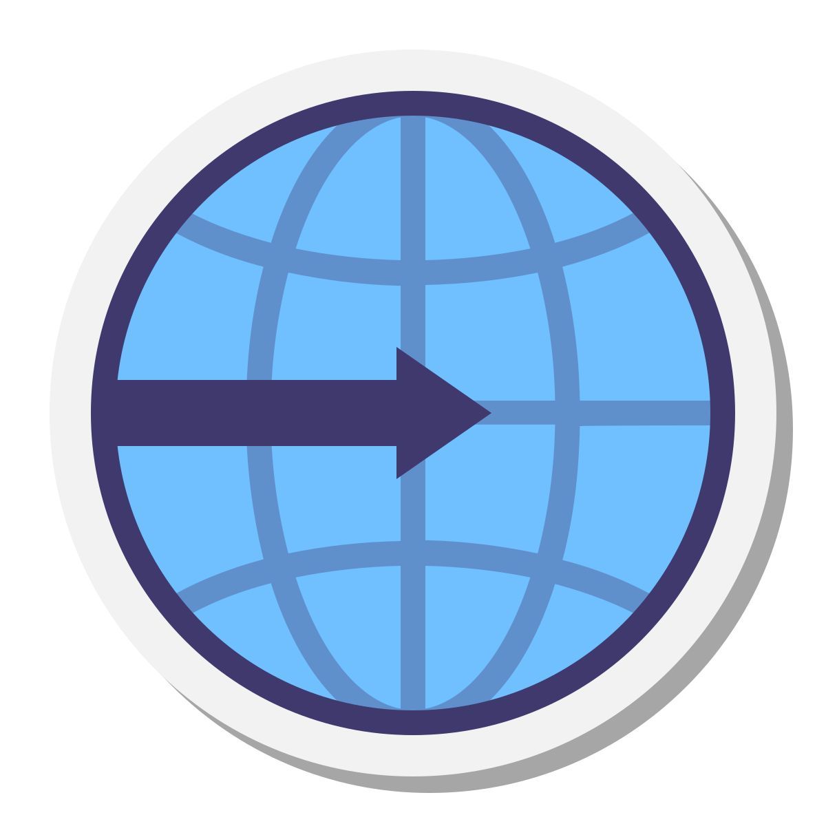 stickers style globo rotativo icon