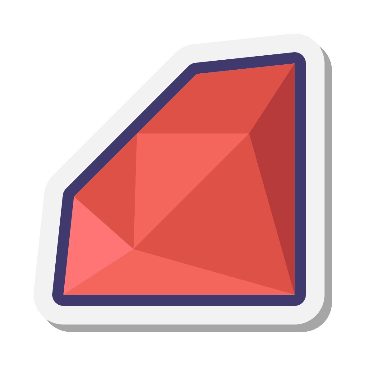 stickers style 루비 보석 icon