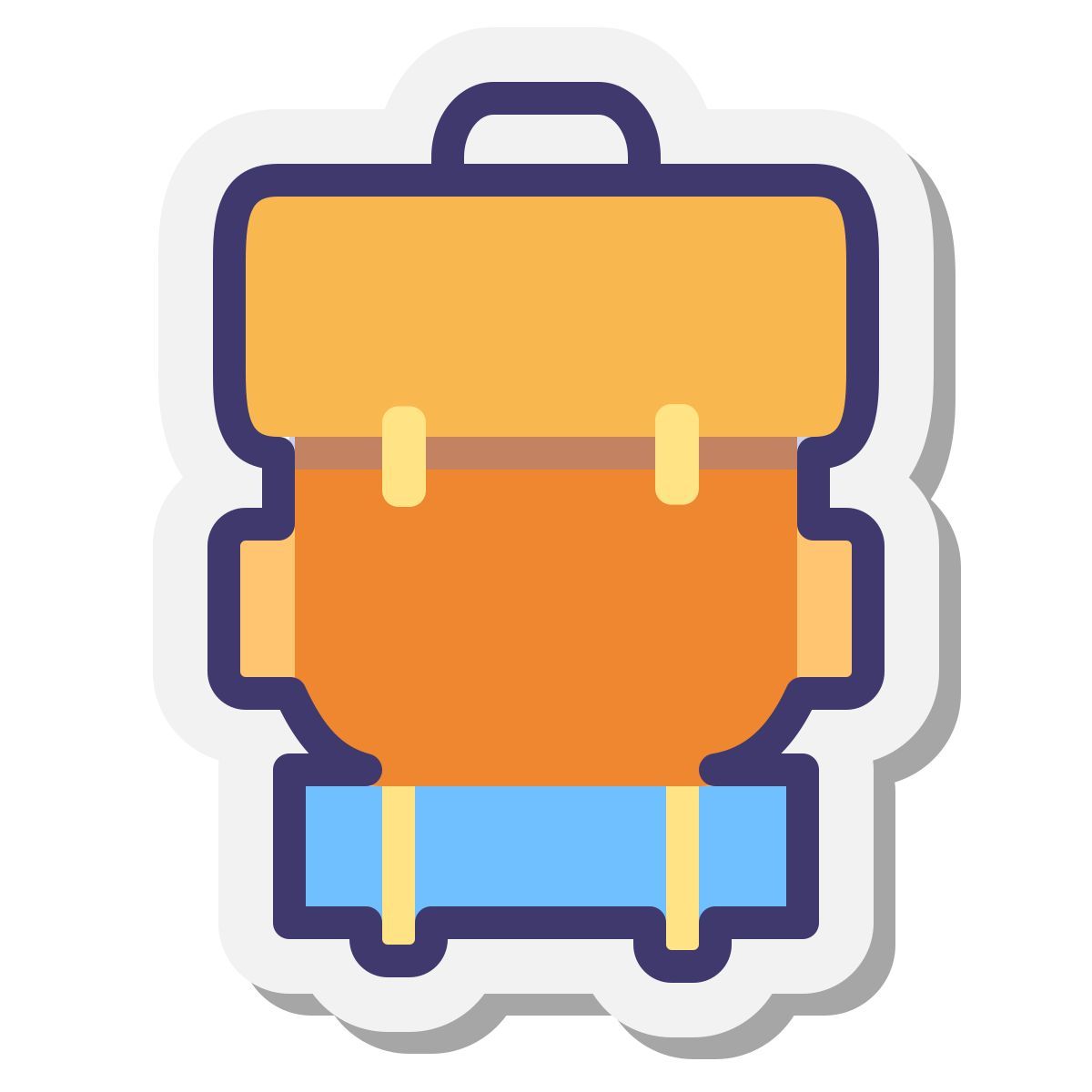 stickers style rucksack icon